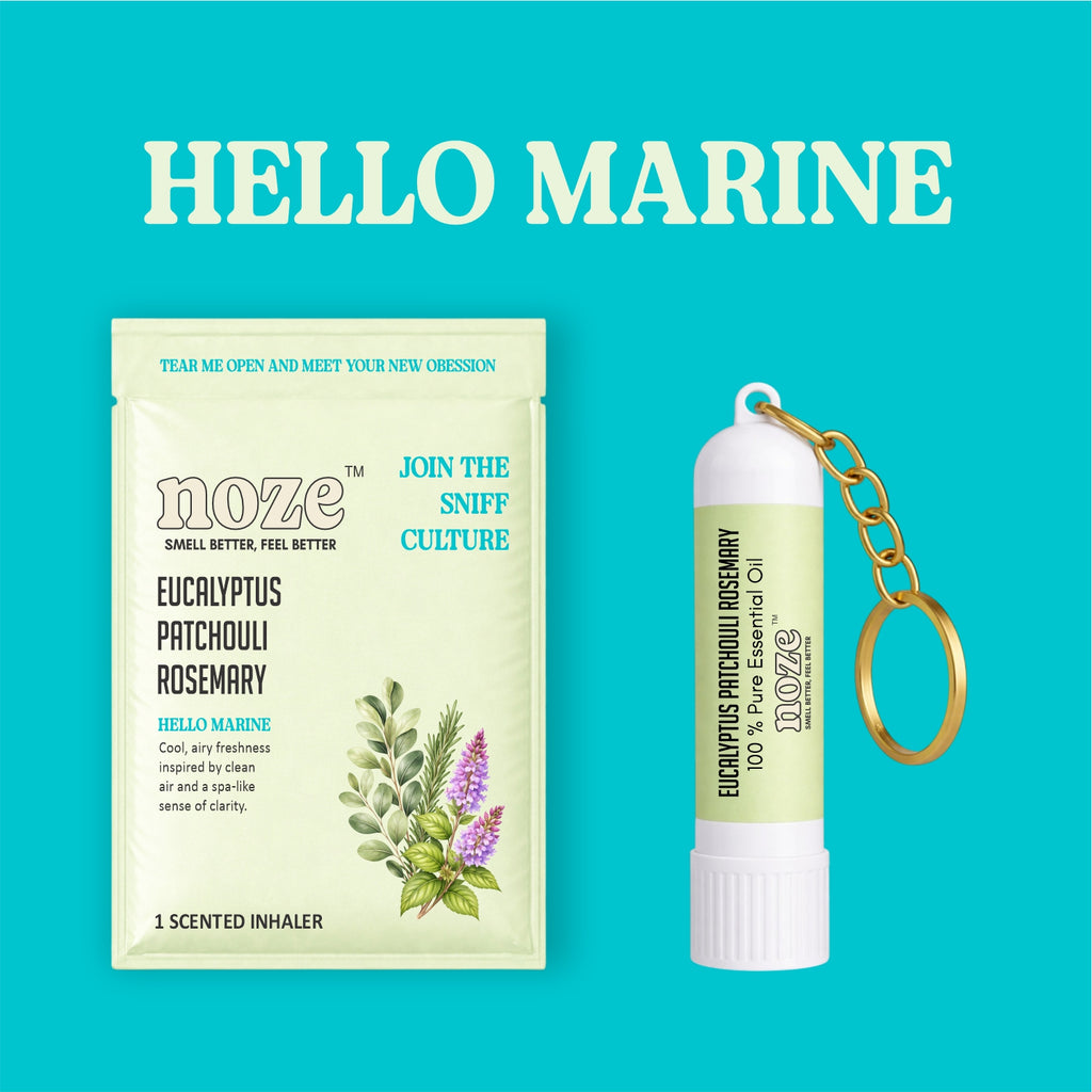 NOZE Marine Aromatherapy Whiff Stick — pocket essential oil inhaler with eucalyptus rosemary, front view